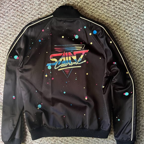 Saint Laurent Paris Galaxy Logo Bomber BNTW Men's Size 52 - Picture 1 of 7